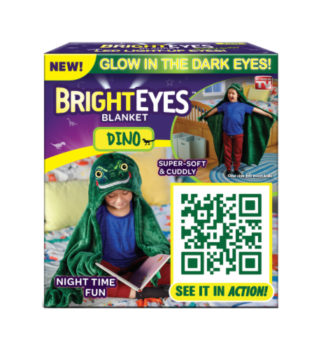 Bright Eyes™ Dino Blanket Perspective: front