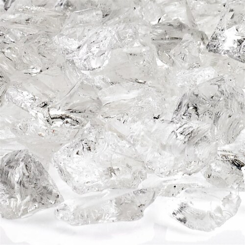 American Fireglass CG-ICE-M-10 Ice Recycled Fire Pit Glass - Medium, 10 lbs Perspective: front