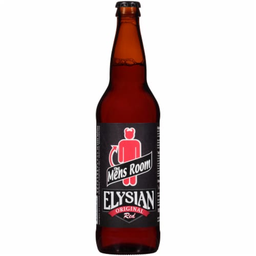 Elysian Original Red The Mens Room Amber Ale Perspective: front