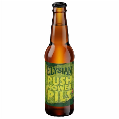 Elysian Brewing Company Push Mower Pilsner Seasonal Beer Perspective: front