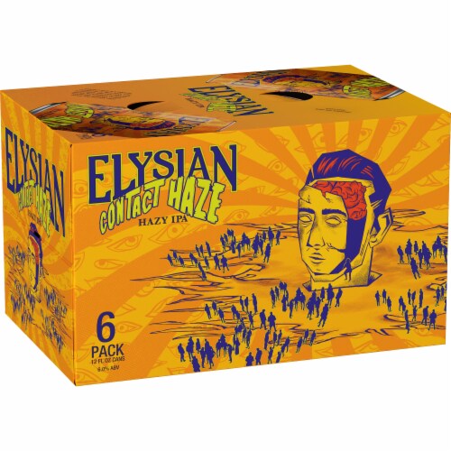 Elysian Brewing Contact Haze Hazy IPA Perspective: front