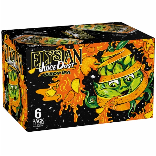 Elysian Brewing Juice Dust Juicy IPA 6-Pack 12 fl. oz cans Perspective: front