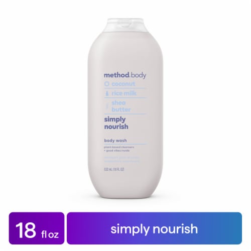 Method® Body Coconut Rice Milk & Shea Butter Simply Nourish Body Wash Perspective: front