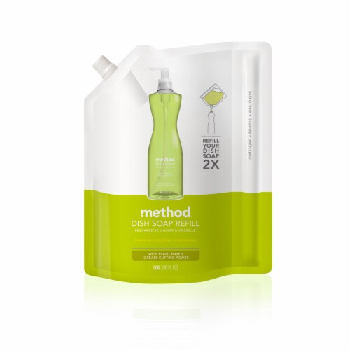 Method Lime & Sea Salt Dish Soap Refill Perspective: front