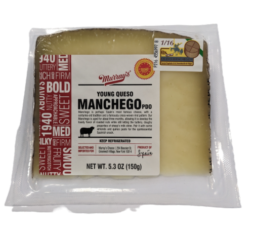 Murray's® Young Queso Manchego Wedge Perspective: front
