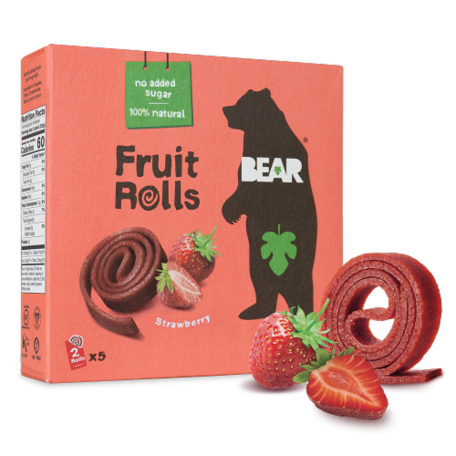 BEAR® Apple-Pear Strawberry Fruit Rolls Perspective: front