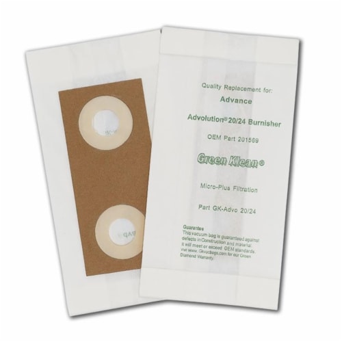 Green Klean GK-Advo 20-24 Advance Advolution Burnisher 20 by 24 Replacement Vacuum Bags - 10 Perspective: front