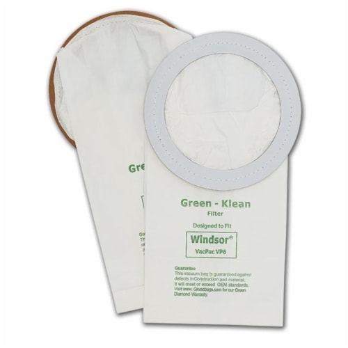 Green Klean GK-VP6 Windsor 6 qt Backpack Replacement Vacuum Bags - 10 per Case - Case of 10 Perspective: front
