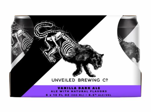 Unveiled Brewing Co. Vanilla Dark Ale Perspective: front