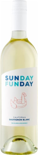 Reckless Love Wines Sunday Funday Sauvignon Blanc California White Wine Perspective: front