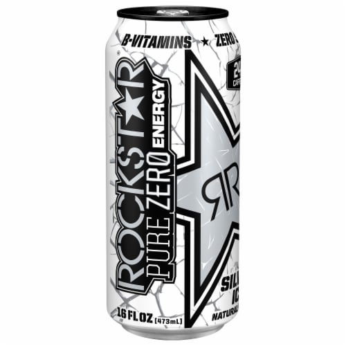 Rockstar Pure Zero Silver Ice Natural Flavor Energy Drink