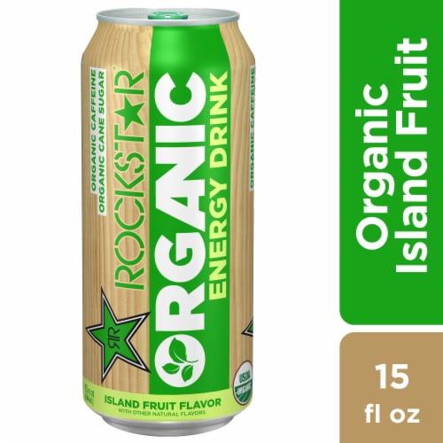 Rockstar® Island Fruit Energy Drink Can Perspective: front