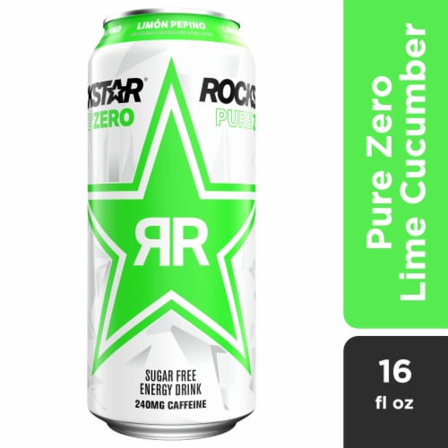 Rockstar® Pure Zero Sugar Free Lime Cucumber Energy Drink Can, 16