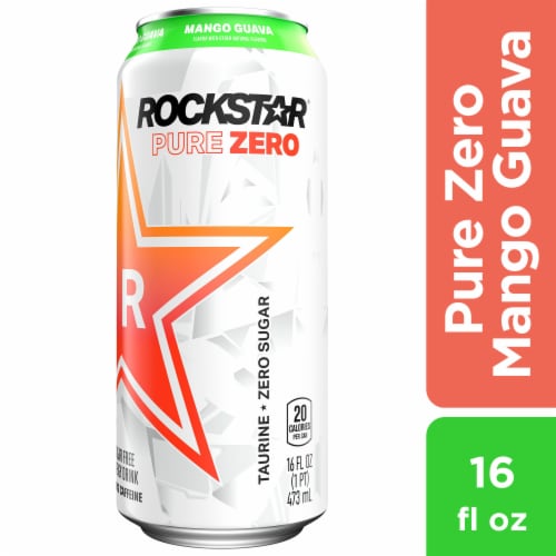 Rockstar® Pure Zero Mango Guava Sugar Free Energy Drink Perspective: front