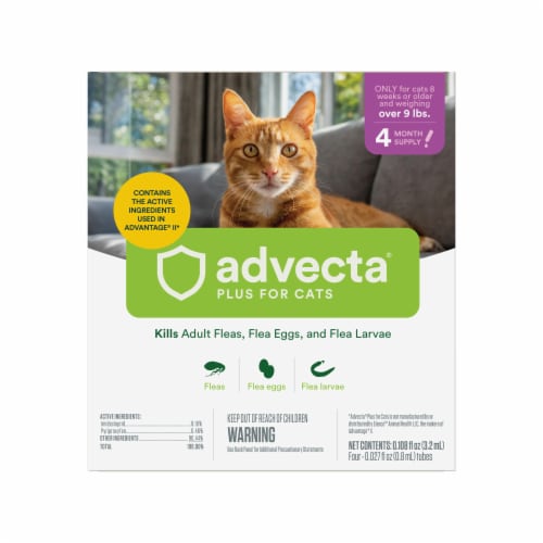 Advecta Plus Flea & Tick Applicator for Large Cats Perspective: front