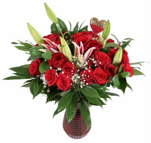 Upscale Rose Vase Perspective: front