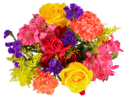 Above and Beyond Fresh Flowers Bouquet Perspective: front