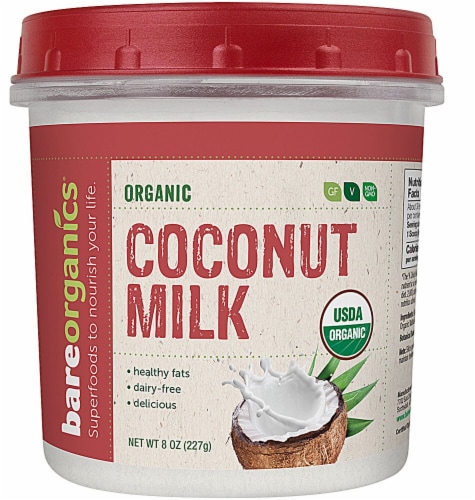 BareOrganics Gluten Free Coconut Milk Powder Perspective: front