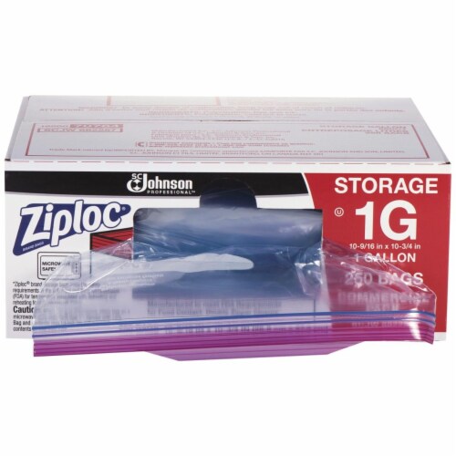 Ziploc 1609680 1 gal SC Johnson Resealable Storage Bag Perspective: front