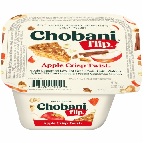 Chobani Flip Apple Crisp Twist Low-Fat Greek Yogurt Perspective: front