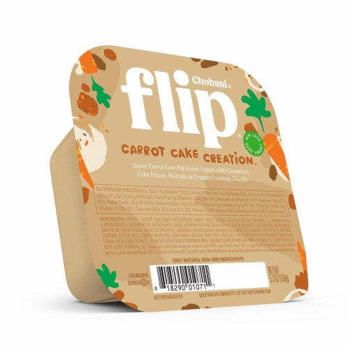 Chobani Flip Carrot Cake Greek Yogurt Perspective: front