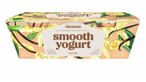 Chobani Smooth Vanilla Yogurt Perspective: front