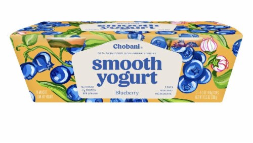 Chobani Smooth Blueberry Yogurt Perspective: front