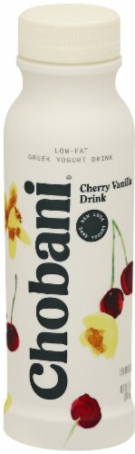 Chobani Black Cherry Vanilla Greek Yogurt Drink Perspective: front