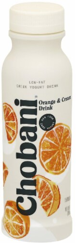 Chobani Orange & Cream Blended Greek Yogurt Drink Perspective: front