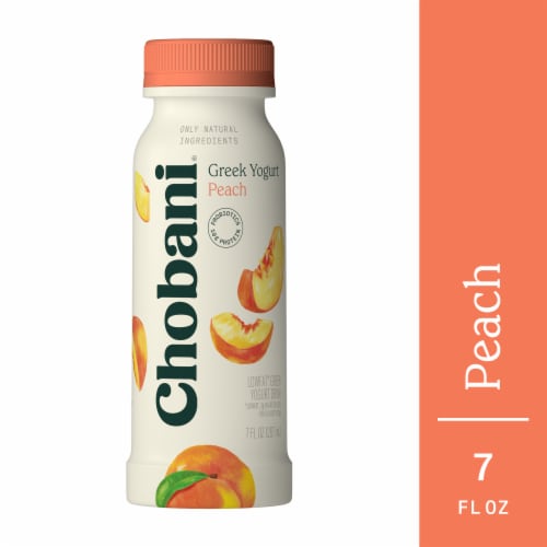 Chobani® Peach Low Fat Greek Yogurt Drink Perspective: front