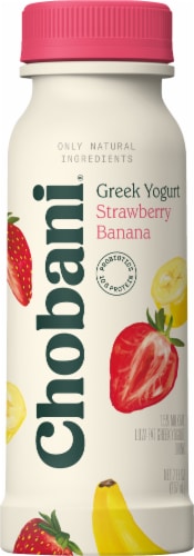 Chobani® Strawberry Banana Low Fat Greek Yogurt Drink Perspective: front