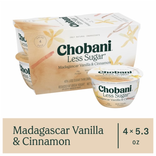 Chobani® Less Sugar Madagascar Vanilla Cinnamon Low-Fat Greek Yogurt