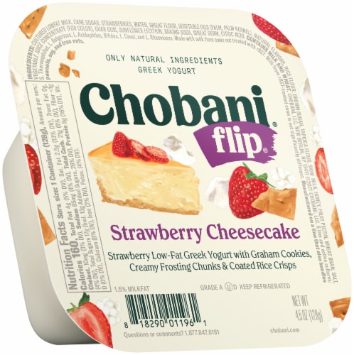Chobani® Flip® Low-Fat Strawberry Cheesecake Greek Yogurt Perspective: front