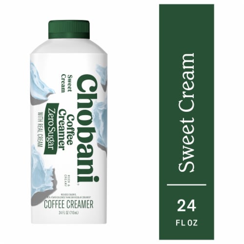 Chobani Zero Sugar Sweet Cream Coffee Creamer Perspective: front