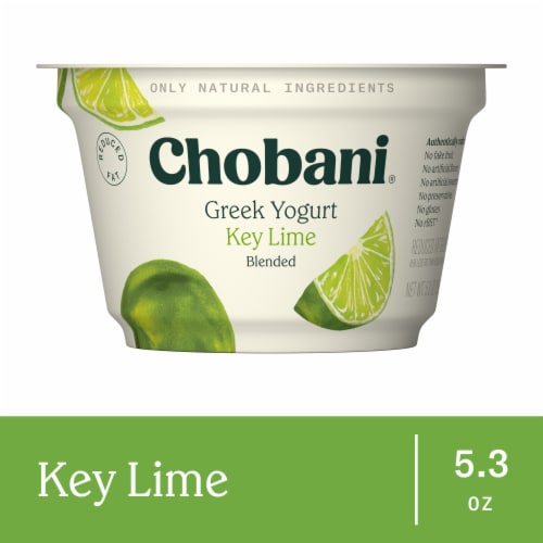 Chobani® Key Lime Low Fat Greek Yogurt Cup Perspective: front