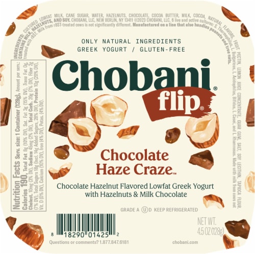 Chobani® Flip® Chocolate Haze Craze™ Hazelnut Low Fat Greek Yogurt Cup ...