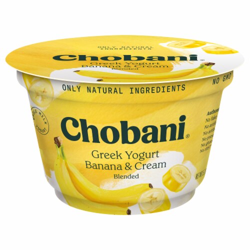 Chobani® Whole Milk Banana & Cream Greek Yogurt Cup Perspective: front