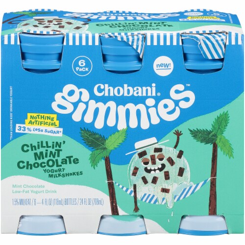 Chobani Gimmies Chillin Mint Chocolate Yogurt Milkshakes Perspective: front