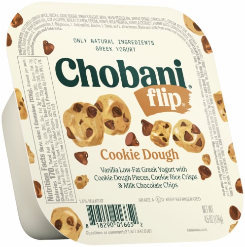 Chobani® Flip® Low-Fat Chocolate Chip Cookie Dough™ Greek Yogurt Perspective: front