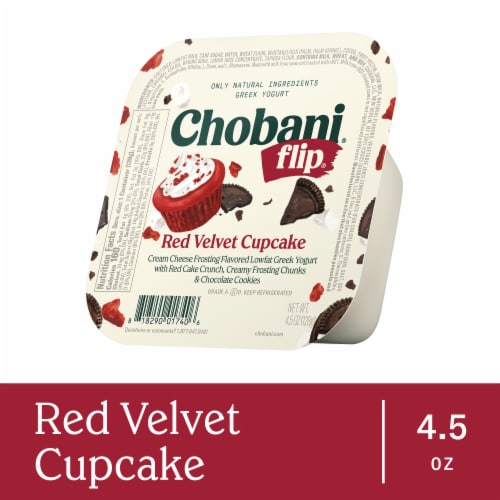 Chobani® Flip® Red Velvet Cupcake™ Low Fat Greek Yogurt Cup, 4.5 oz ...