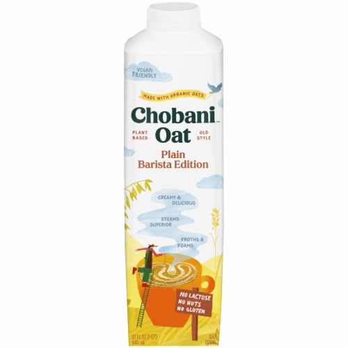 Chobani Oat Milk Plain Barista Edition Oat Drink Perspective: front