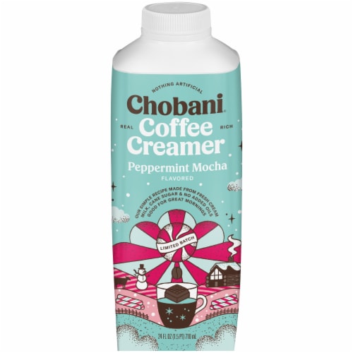 Chobani® Peppermint Mocha Coffee Creamer Perspective: front