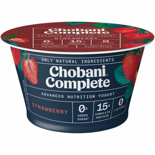 Chobani Complete Ultra Cup Strawberry Yogurt Perspective: front