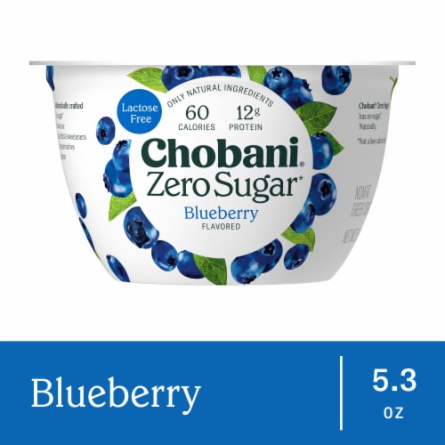 Chobani® with Zero Sugar Blueberry Yogurt Perspective: front