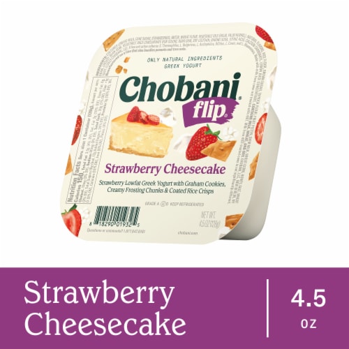 Chobani® Flip® Low-Fat Strawberry Cheesecake Greek Yogurt Perspective: front