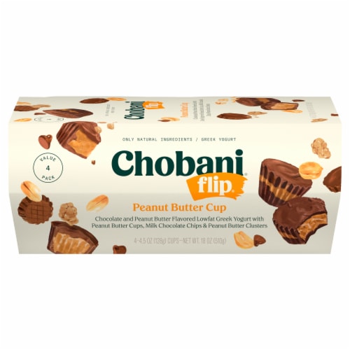 Chobani Flip Low-Fat Peanut Butter Cup Greek Yogurt Perspective: front
