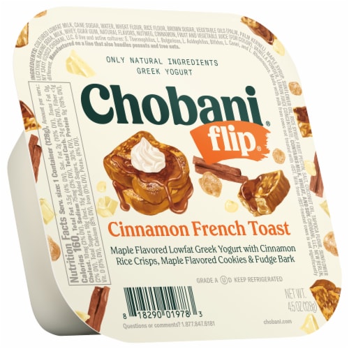 Chobani Flip Greek Cinnamon French Toast Yogurt