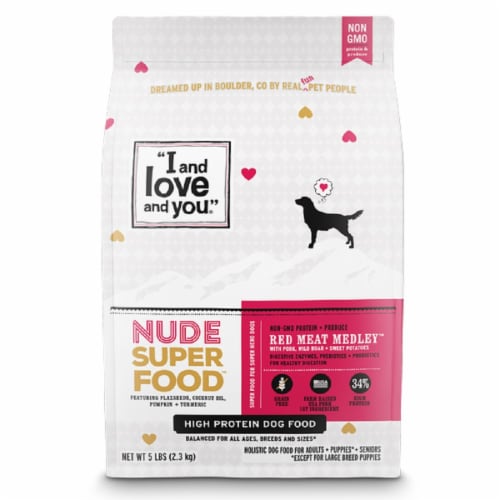 I and Love and You Nude Superfood Red Meat Medley Dry Dog Food Perspective: front