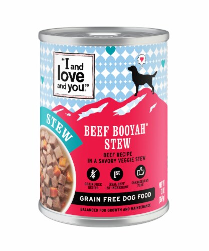 "I and love and you" Beef Stew Wet Dog Food, 13 oz Perspective: front