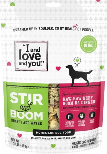 I and Love and You  Raw Raw Beef  Boom Ba Dinner Perspective: front